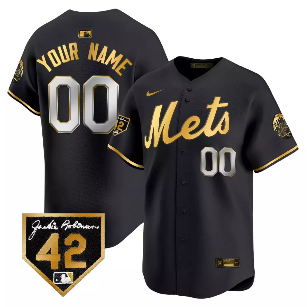 Black Gold Women's New York Mets 2024 Spring Training Vapor Premier Limited Custom Jersey V2 | All Stitched | For Men, Women & Youth
