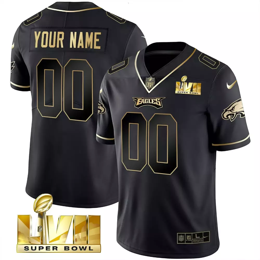 Super Bowl Gold Custom Vapor Philadelphia Eagles Jersey | Stitched Youth Apparel | Fan Gear for Men, Women & Youth