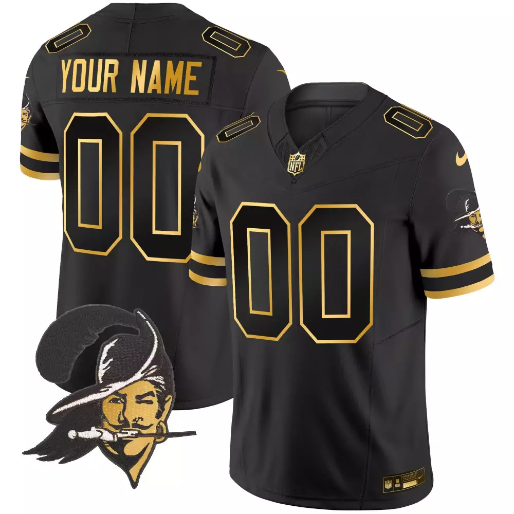 Tampa Bay Buccaneers Youth Black Gold Throwback Jersey | Stitched Gold Vapor | Limited Edition Fan Gear | For Men, Women & Youth