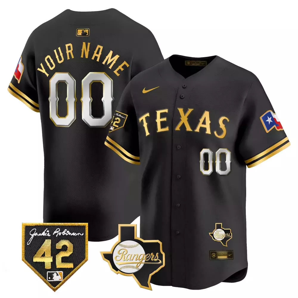 black gold youth texas rangers 2024 all star game patch vapor premier limited custom jersey all stitched