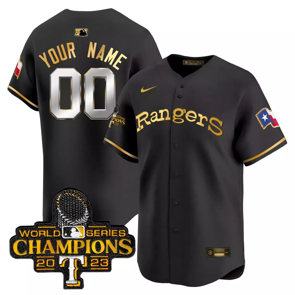 black gold youth texas rangers 2024 all star game patch vapor premier limited custom jersey all stitched