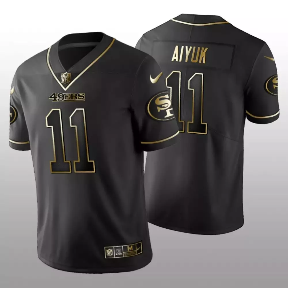 Brandon Aiyuk San Francisco 49ers Black Golden Women's Special Edition Jersey | Stitched Fan Gear | For Men, Women & Youth