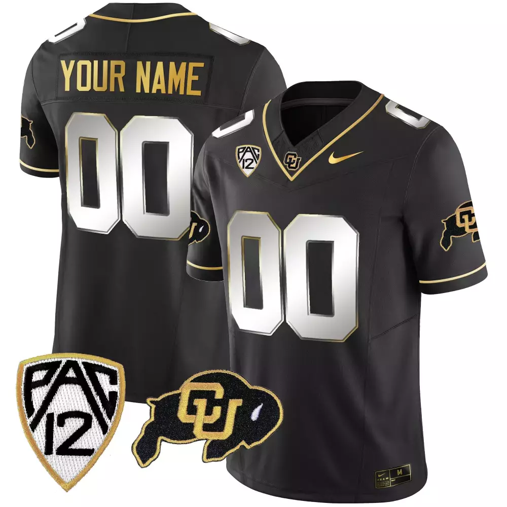 Black Limited Colorado Buffaloes 100th Seasons at Folsom Field Patch Vapor Limited Custom Jersey | Stitched Design | Fan Gear for Men, Women & Youth