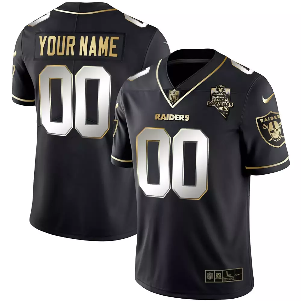 Black Limited Women’s Las Vegas Raiders Vapor Gold Custom Jersey | All Stitched | For Women & You
