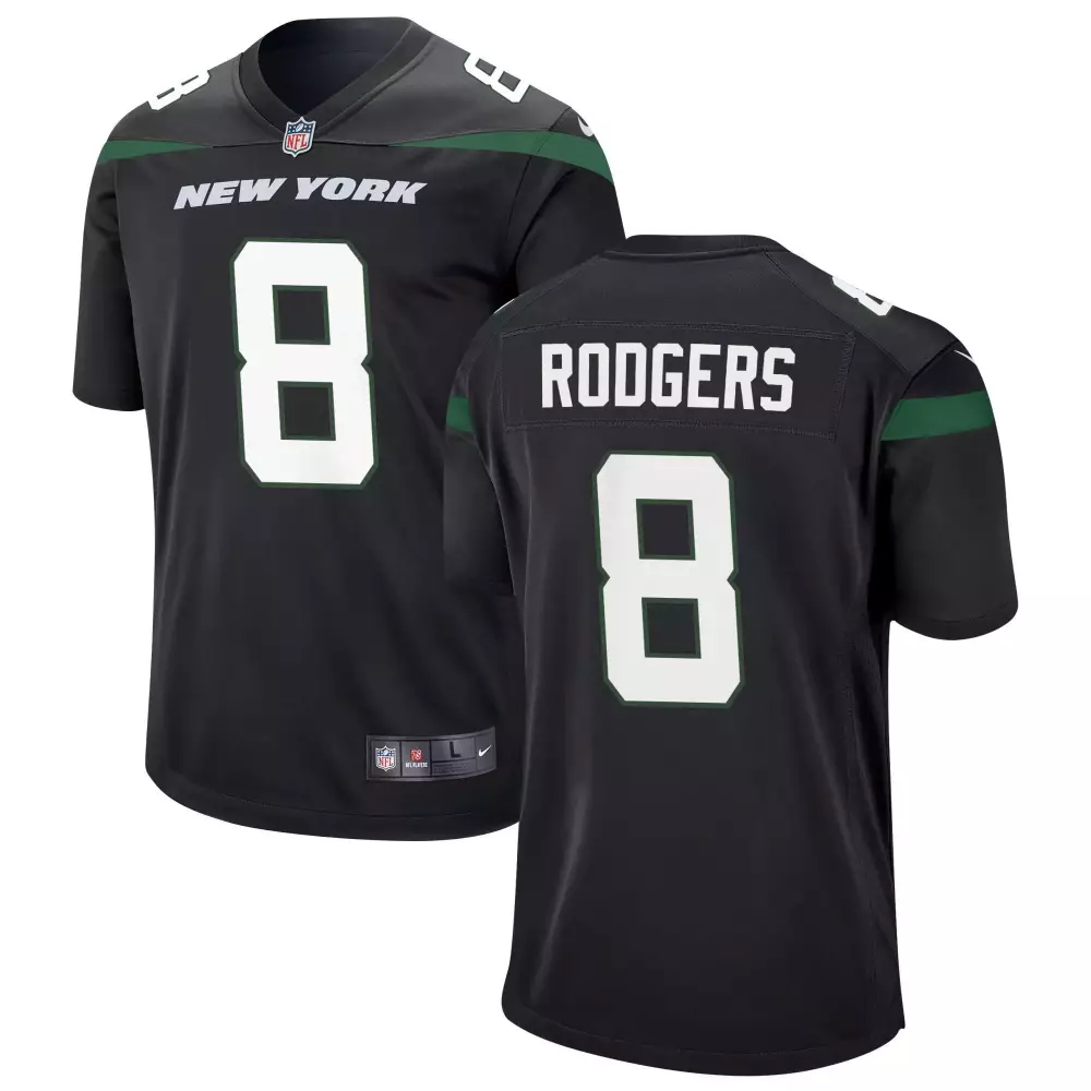 black men aaron rodgers new york jets jersey all stitched