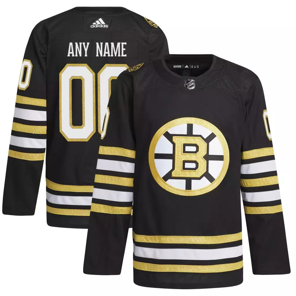 black men boston bruins 100th anniversary primegreen custom jersey all stitched