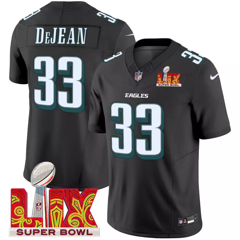 black limited youth philadelphia eagles super bowl gold custom vapor jersey all stitched