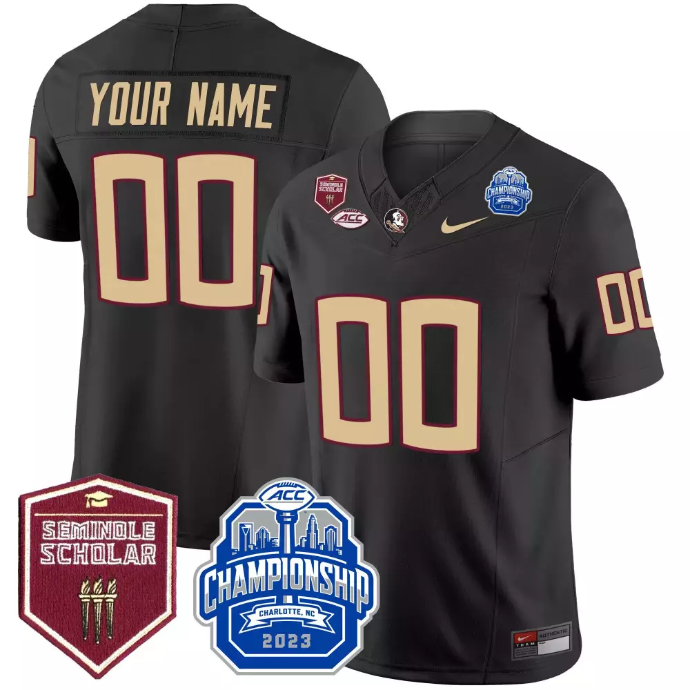 black limited men florida state seminoles custom name number jersey all stitched