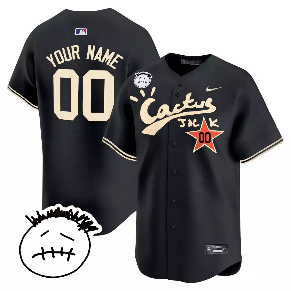 Houston Astros Cactus Jack Patch Vapor Premier Limited Custom Jersey V3 | Orange | All Stitched Fan Gear for Women