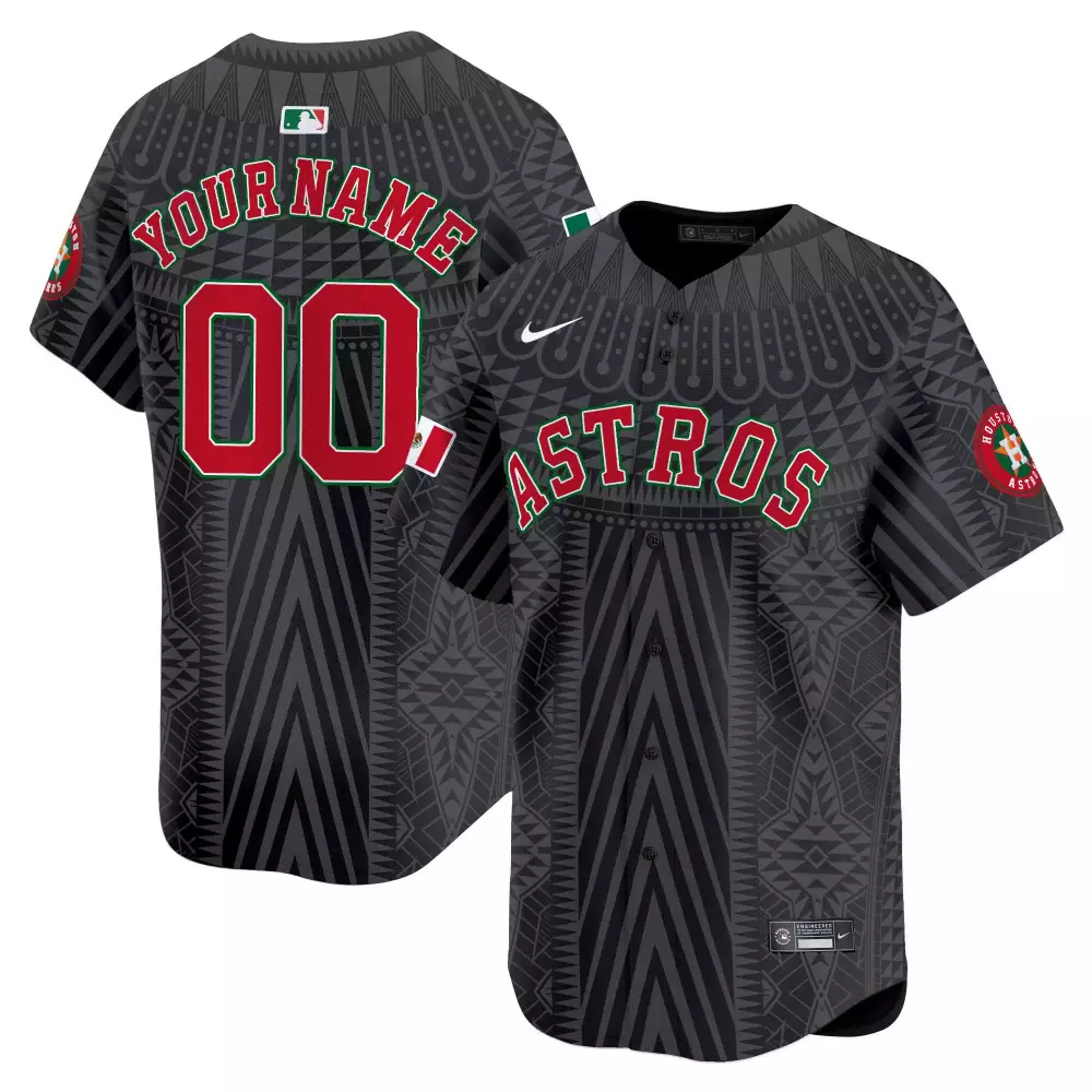 Houston Astros Black Mexico Aztec Calendar Vapor Premier Limited Jersey | Custom Design | Fan Gear for Game Day | For Men, Women & Youth