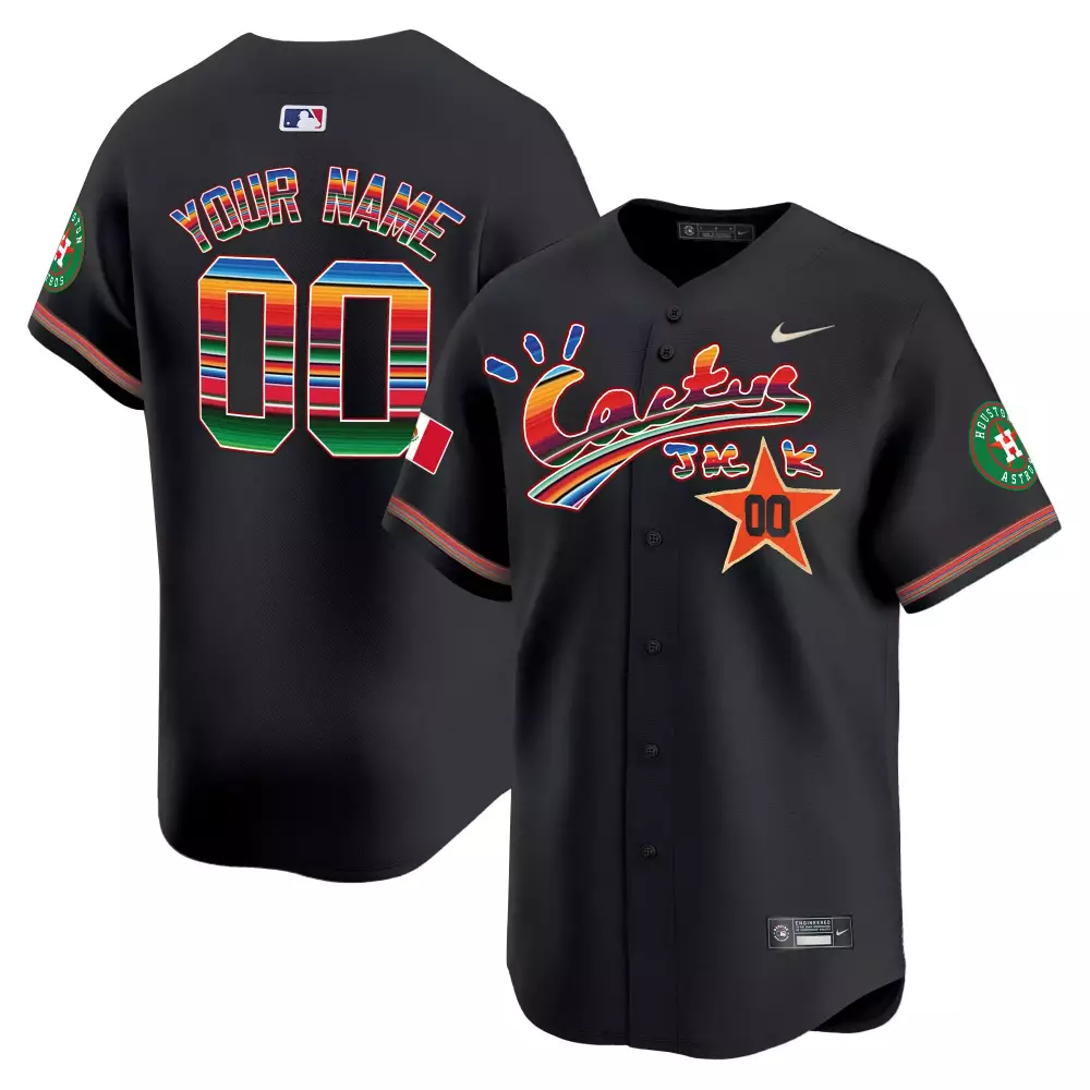 Houston Astros Black Mexico Aztec Calendar Vapor Premier Limited Jersey | Custom Design | Fan Gear for Game Day | For Men, Women & Youth