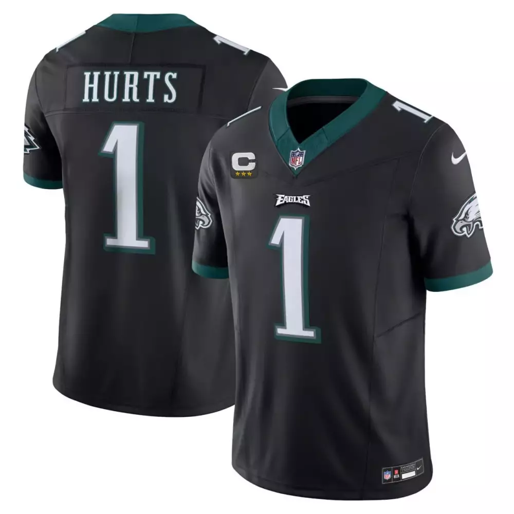 black men jalen hurts philadelphia eagles vapor fuse limited jersey collection all stitched