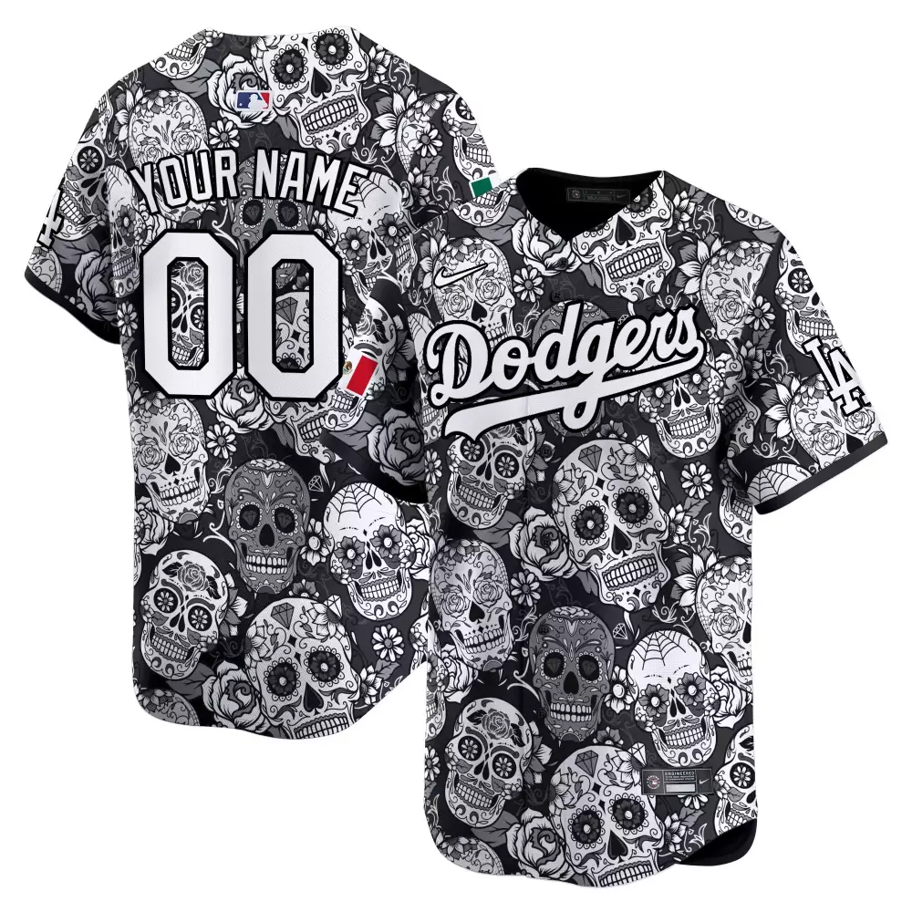 Los Angeles Dodgers Black Flex Base Limited Custom Jersey | Stitched Design | Fan Gear for Men, Women & Youth
