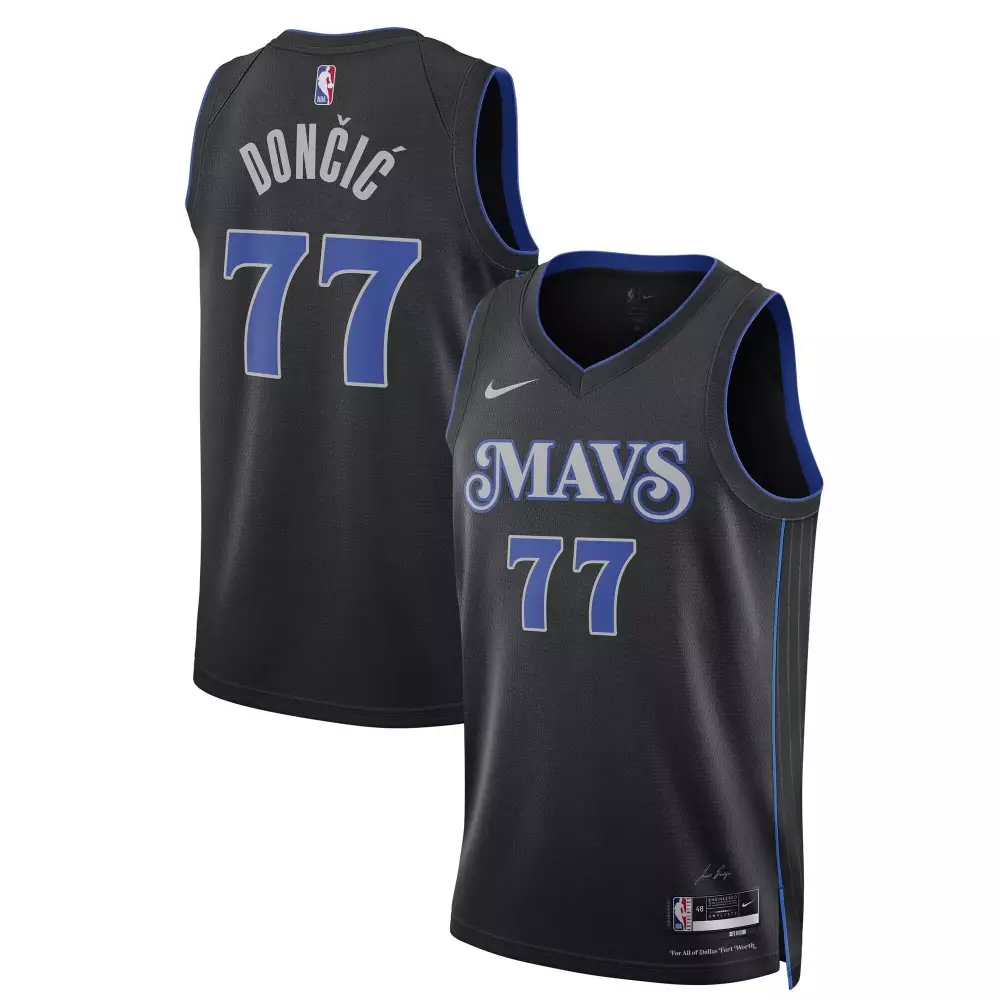 black men luka doncic dallas mavericks 202324 swingman city edition jersey all stitched
