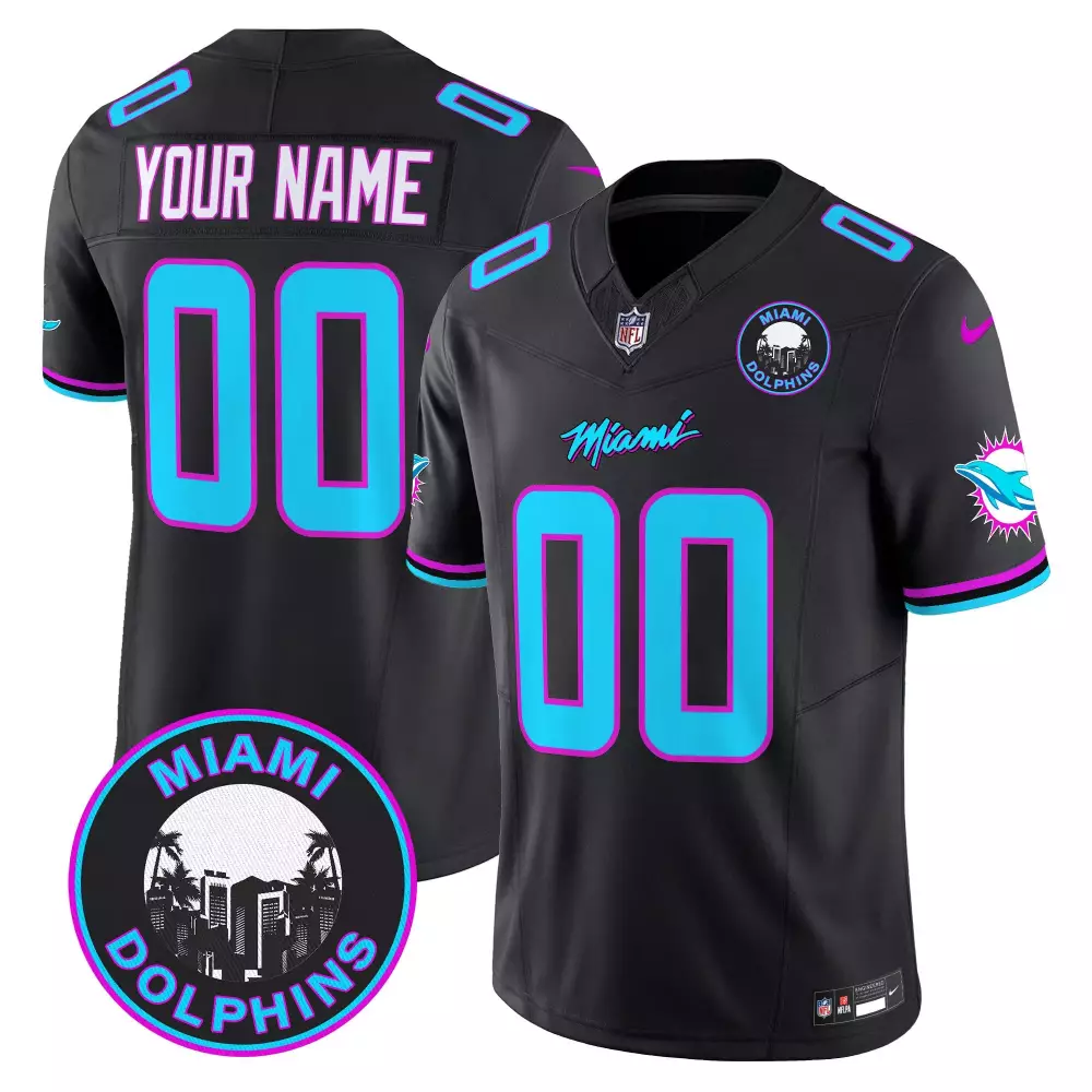 black men miami dolphins dan the man record breaker patch vapor limited custom jersey all stitched