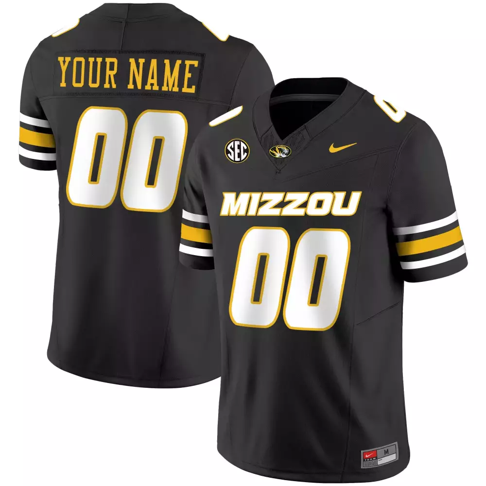 black limited women missouri tigers gold vapor custom jersey all stitched