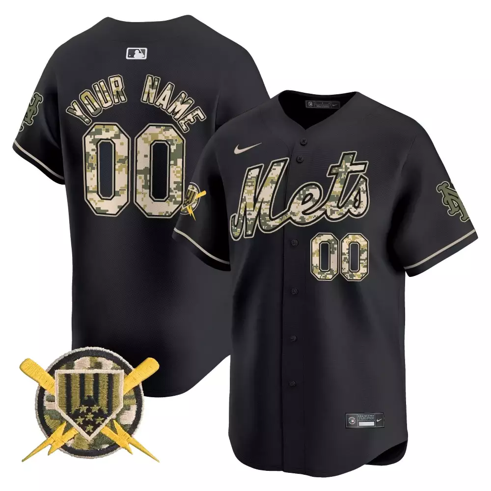 black men new york mets armed forces day vapor premier limited custom jersey all stitched