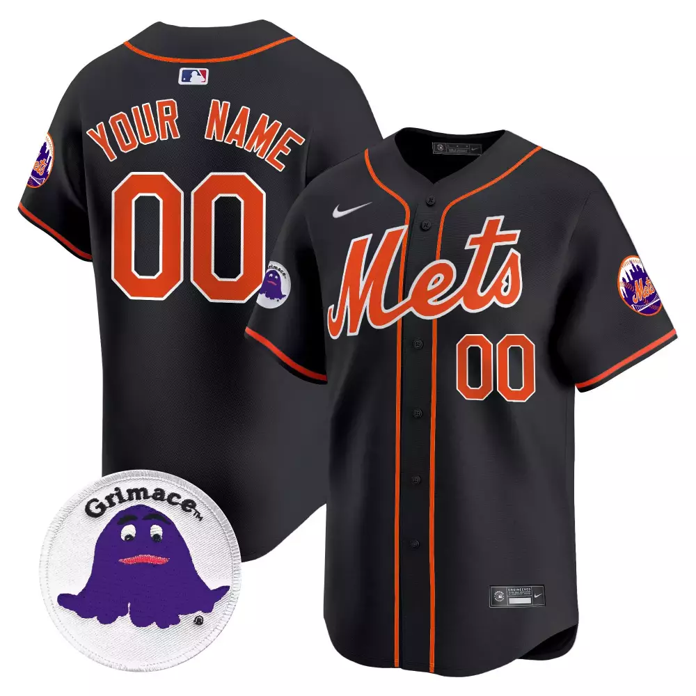 New York Mets Grimace Halloween Vapor Premier Limited Jersey V2 | White Stitched Custom Design | Fan Gear | For Men, Women & Youth
