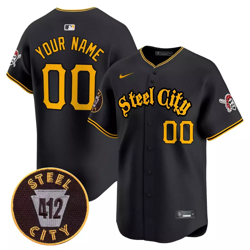 black men pittsburgh pirates 412 patch vapor premier limited custom jersey v5 all stitched