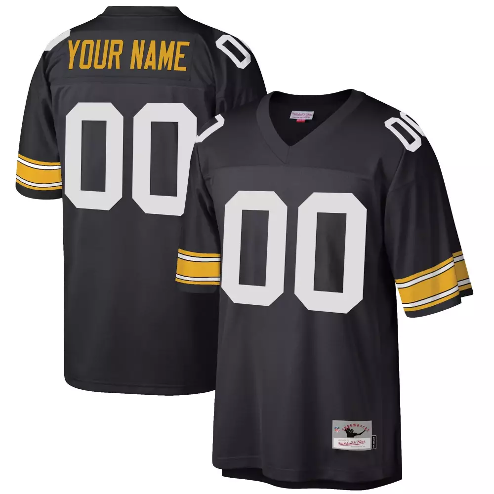 Pittsburgh Steelers Black Men's Big Tall 1996 Retired Custom Jersey | Stitched Design | For Men, Women & Youth