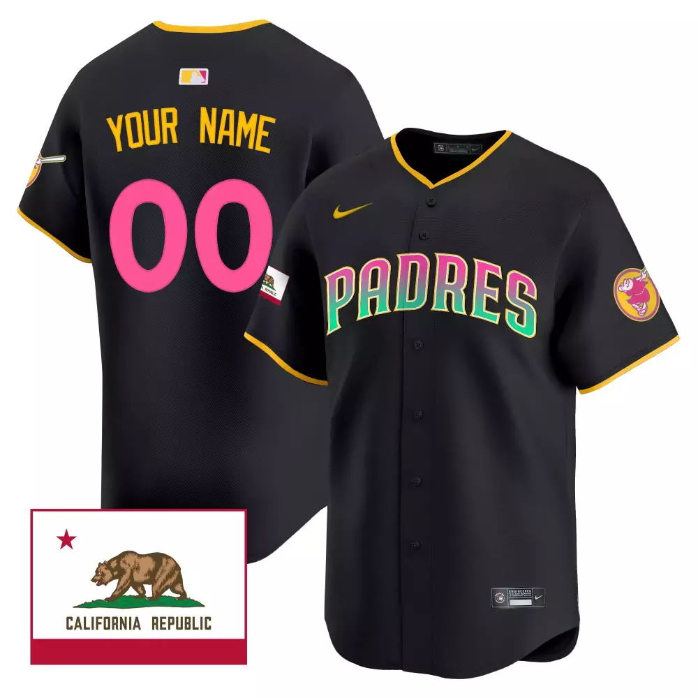 San Diego Padres 2024 City Style Vapor Premier Jersey | Black Custom Stitched for Men | Limited Edition Fan Gear | For Men, Women & Youth