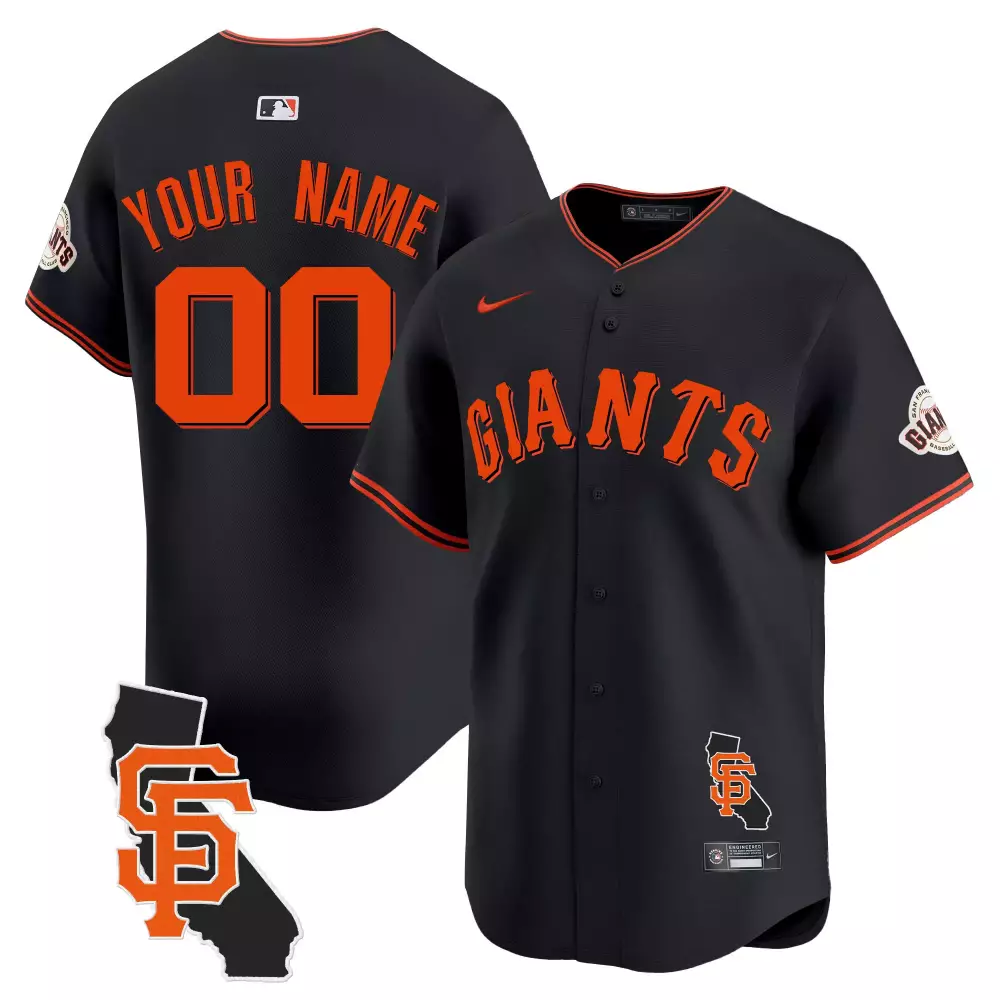 black men san francisco giants california patch vapor premier limited custom jersey all stitched
