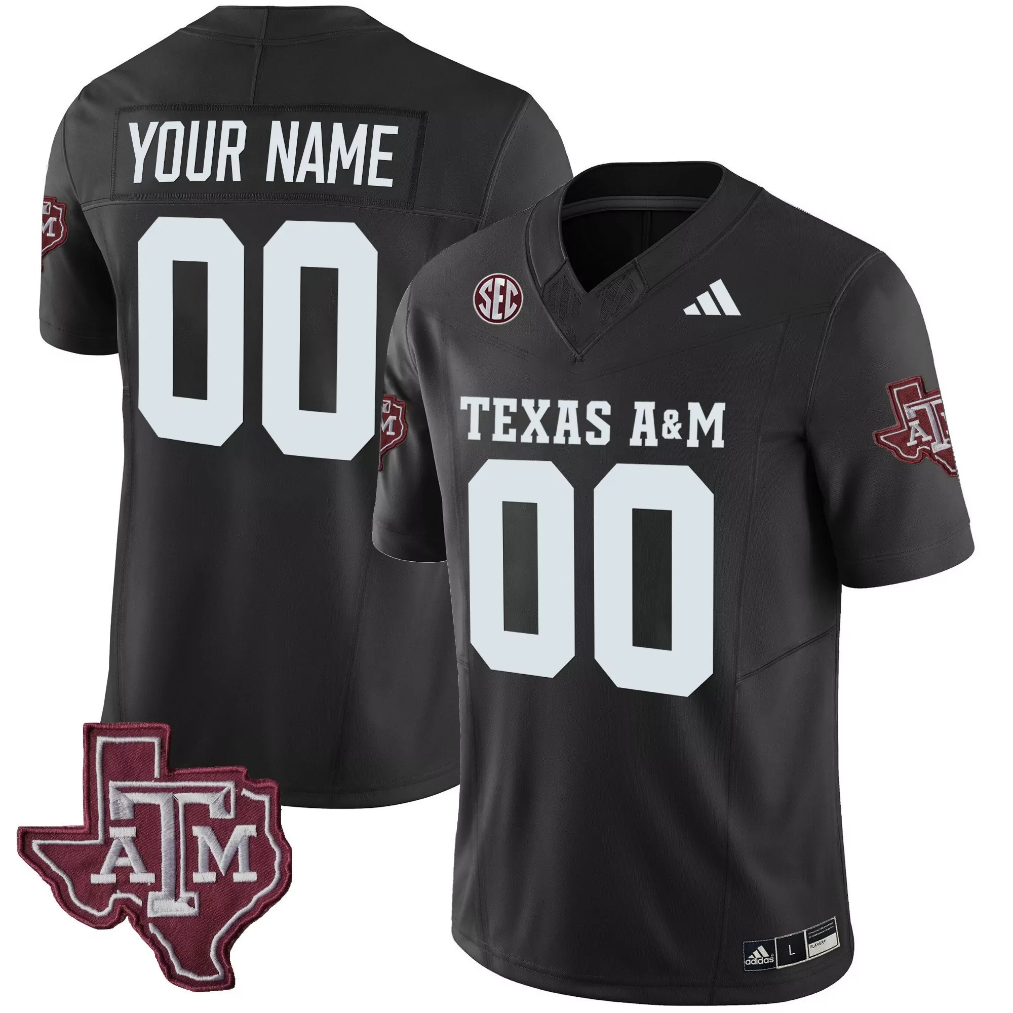 black limited youth texas am aggies custom name number jersey all stitched