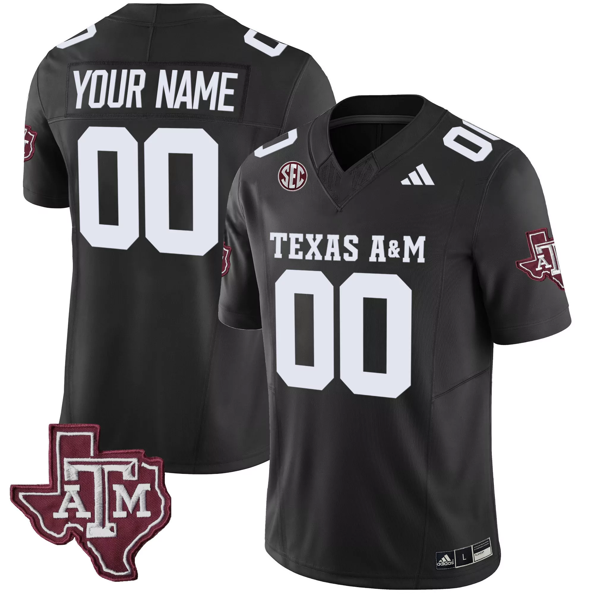 black limited youth texas am aggies custom name number jersey all stitched