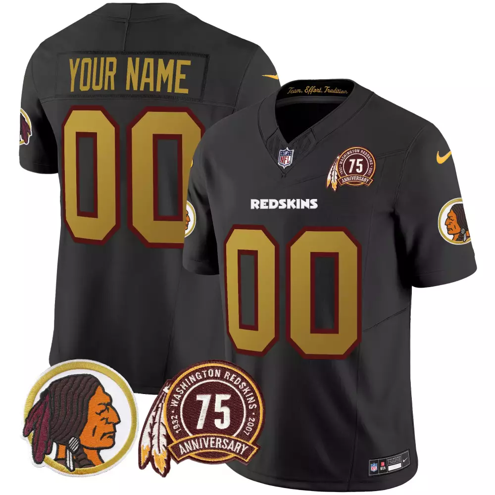 black men washington redskins 75th sean taylor patch vapor limited custom jersey all stitched
