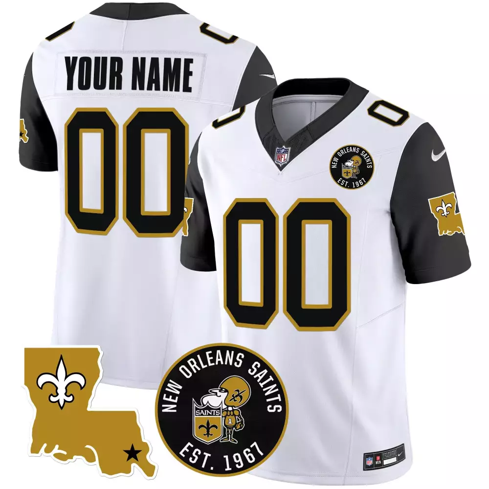 black sleeves youth new orleans saints 1987 legacy arch smoke custom jersey all stitched