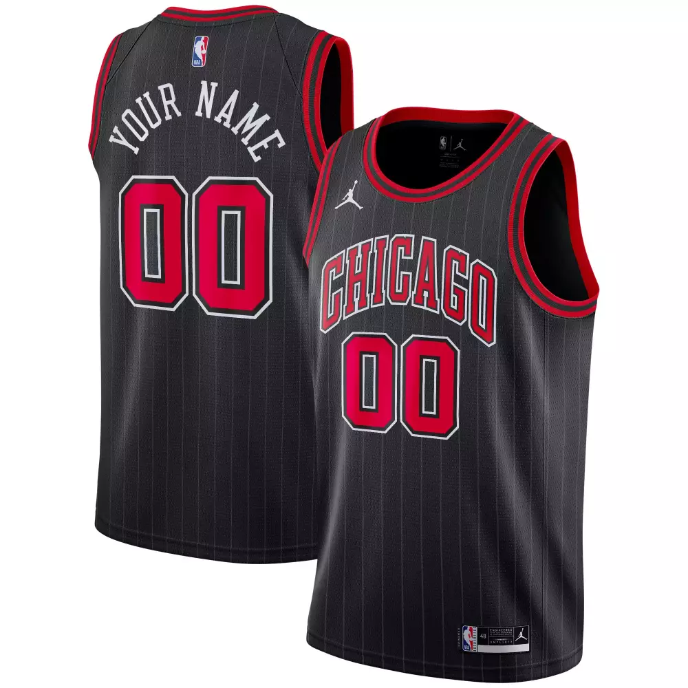 black men chicago bulls white custom black jersey all stitched
