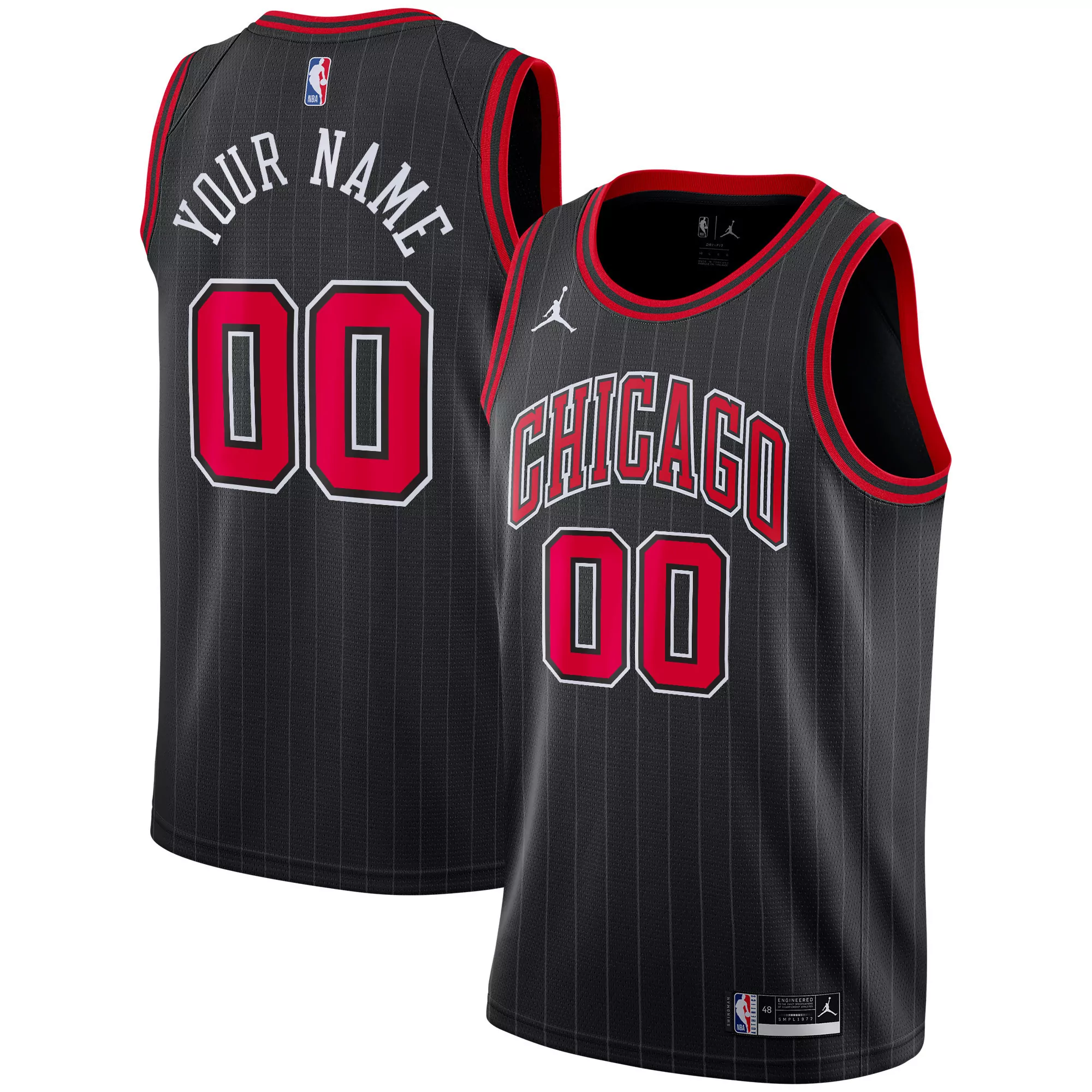 black stripe women chicago bulls white custom black jersey all stitched
