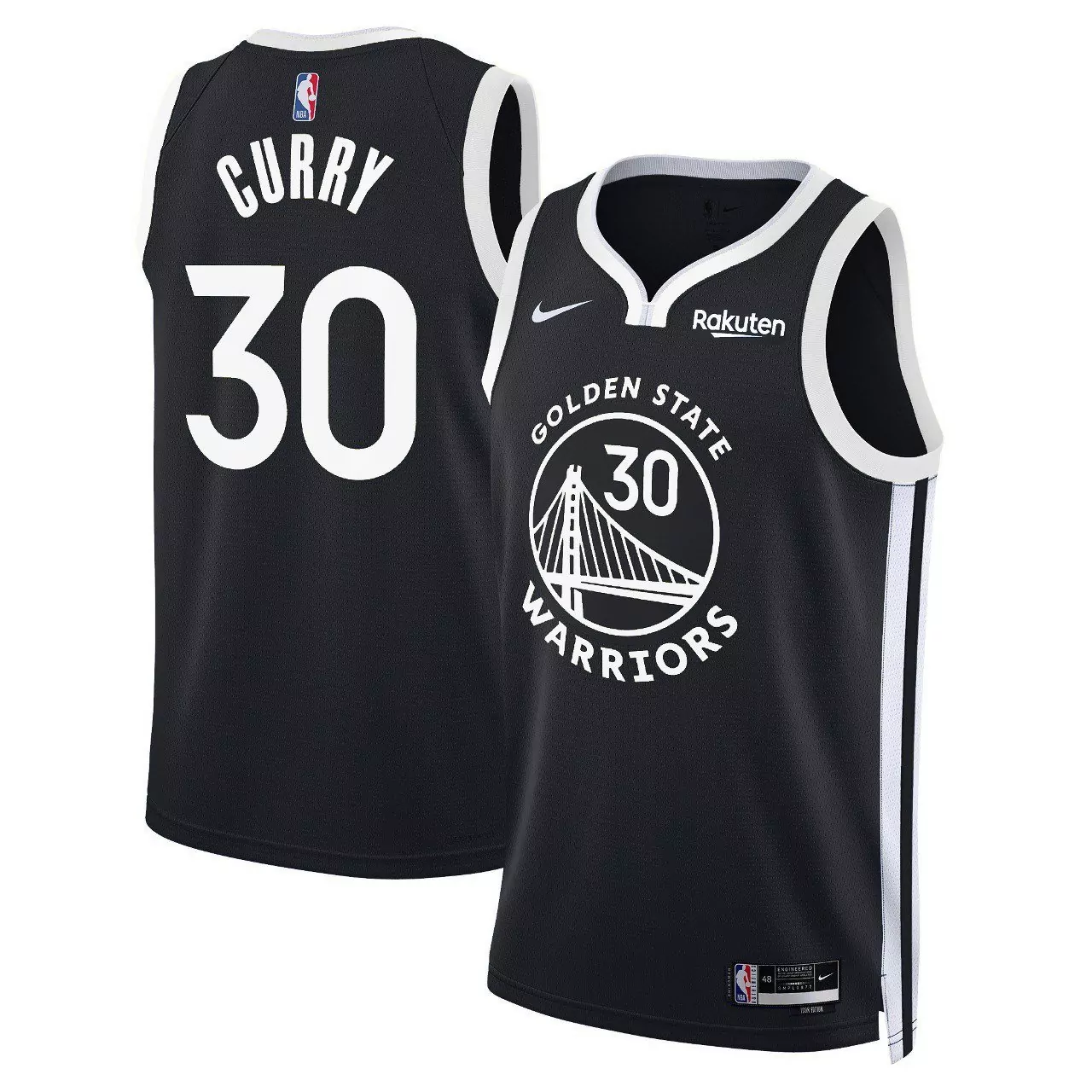 black white men abarcas design stephen curry golden state warriors jersey all stitched