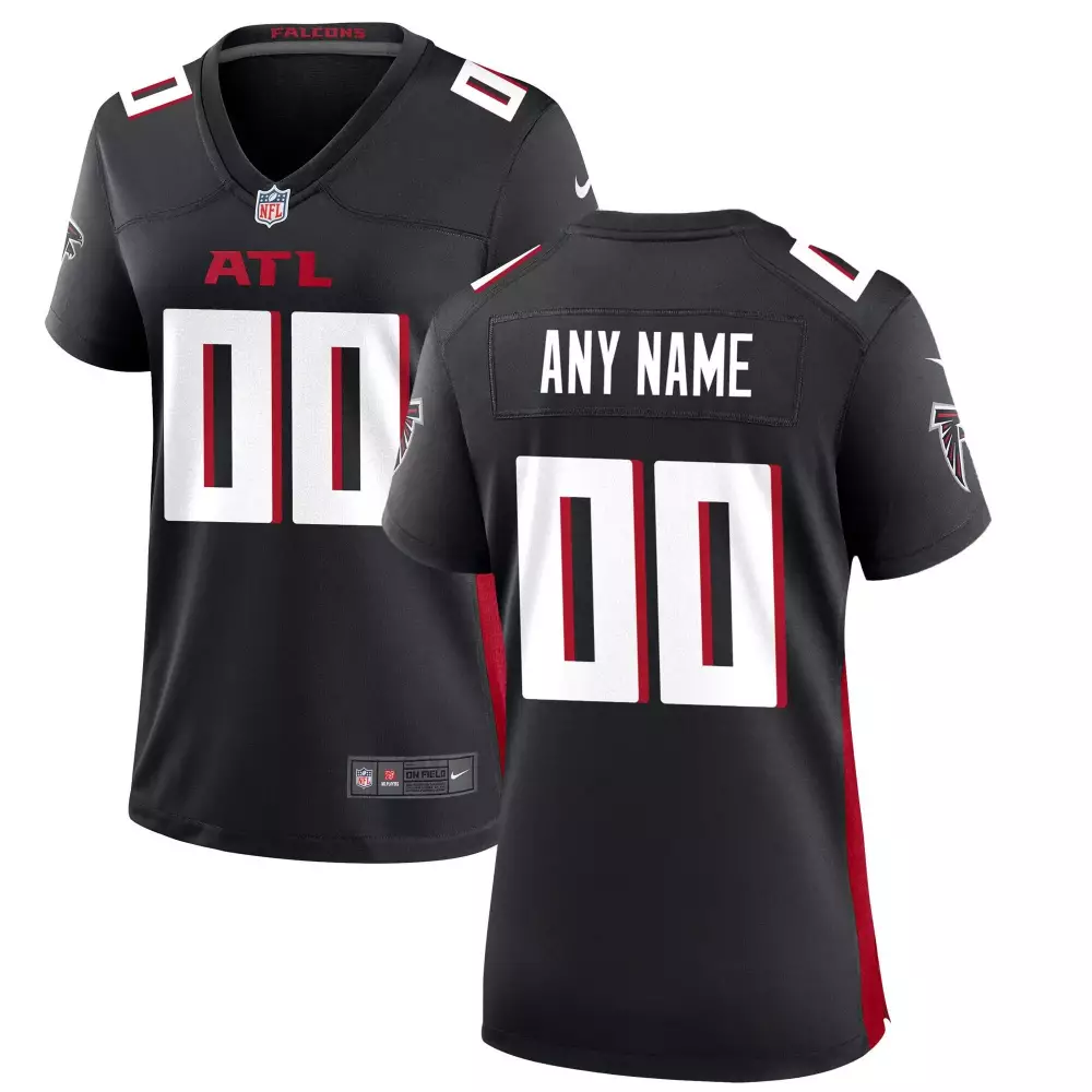 black women atlanta falcons custom black jersey all stitched