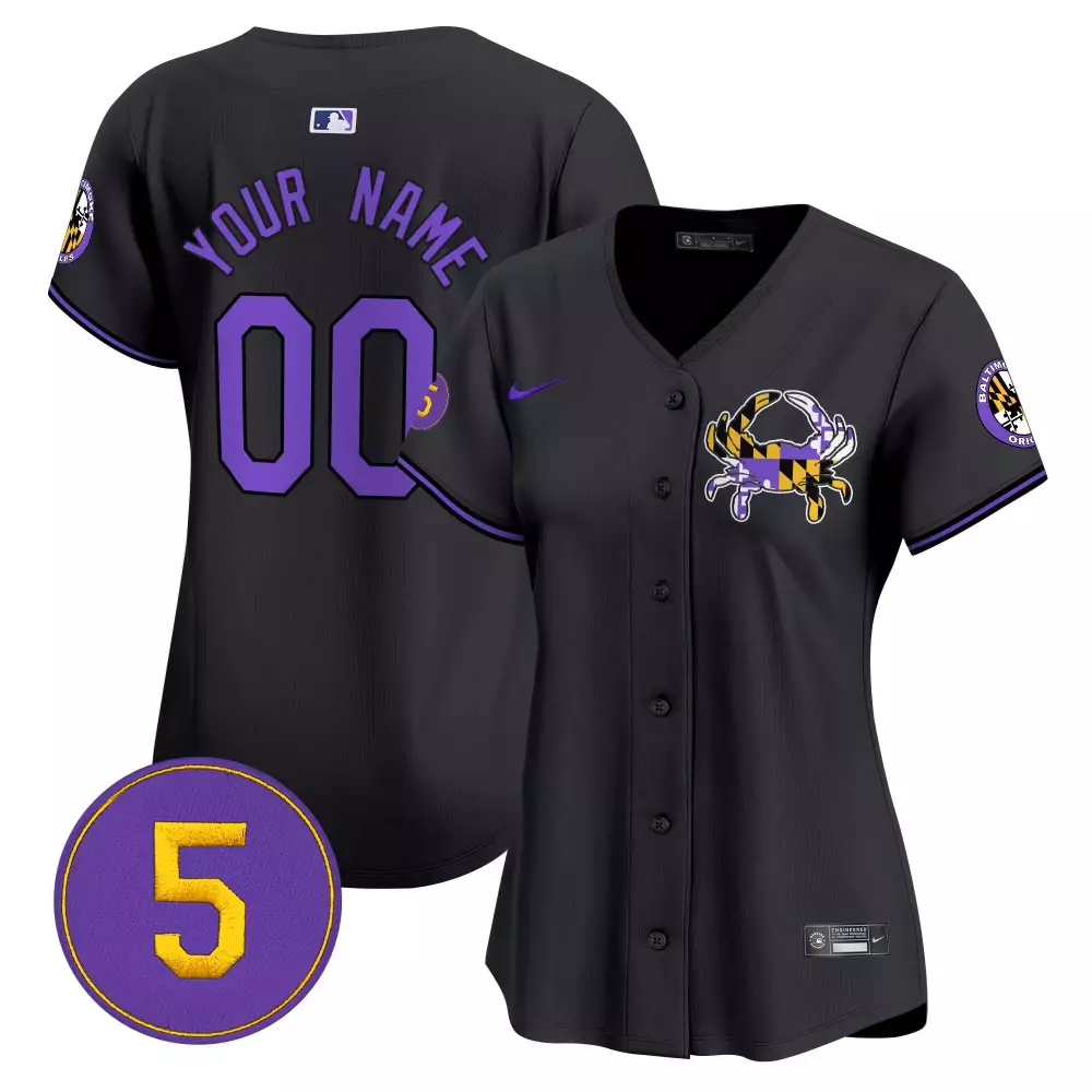 Purple Baltimore Orioles Jersey | Black Stitched Vapor Premier | Limited Edition Fan Gear for Women, Men & Youth