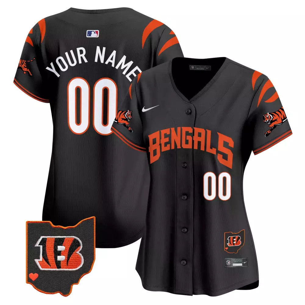 black women cincinnati bengals ohio patch vapor limited custom jersey v2 all stitched