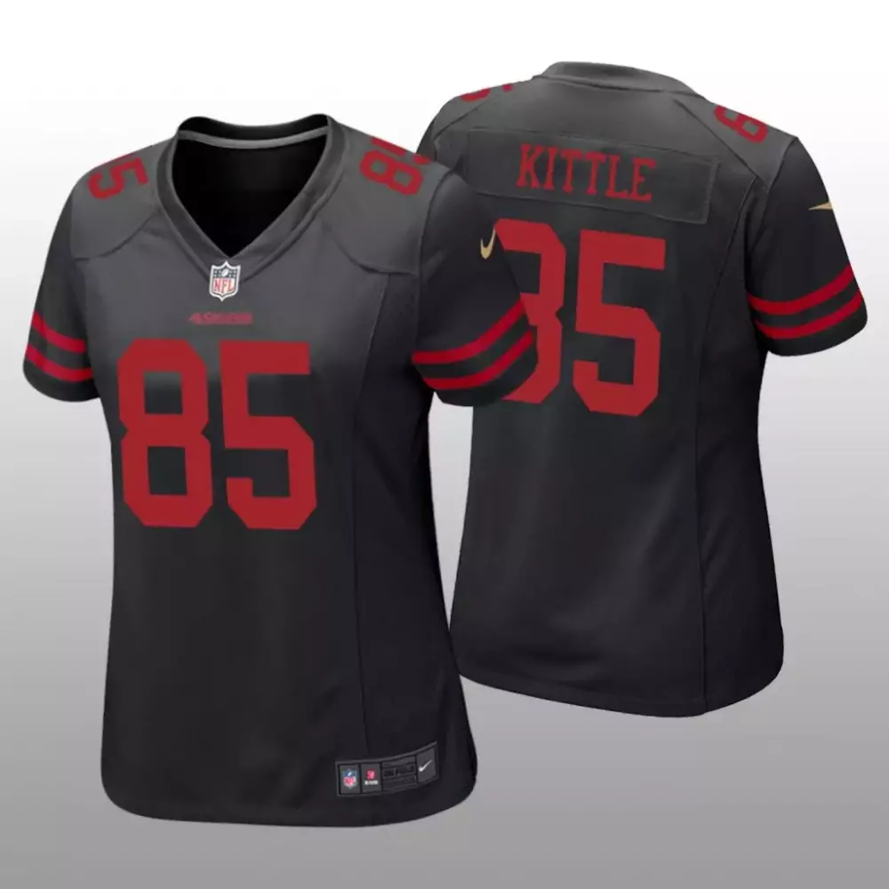 George Kittle 49ers Black Women's Game Jersey | Stylish Fan Gear | Perfect Gift Idea | For Men, Women & Youth