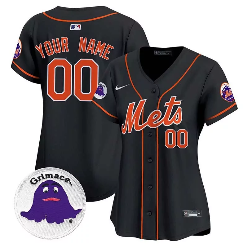 New York Mets Grimace Halloween Vapor Premier Limited Jersey V2 | White Stitched Custom Design | Fan Gear | For Men, Women & Youth