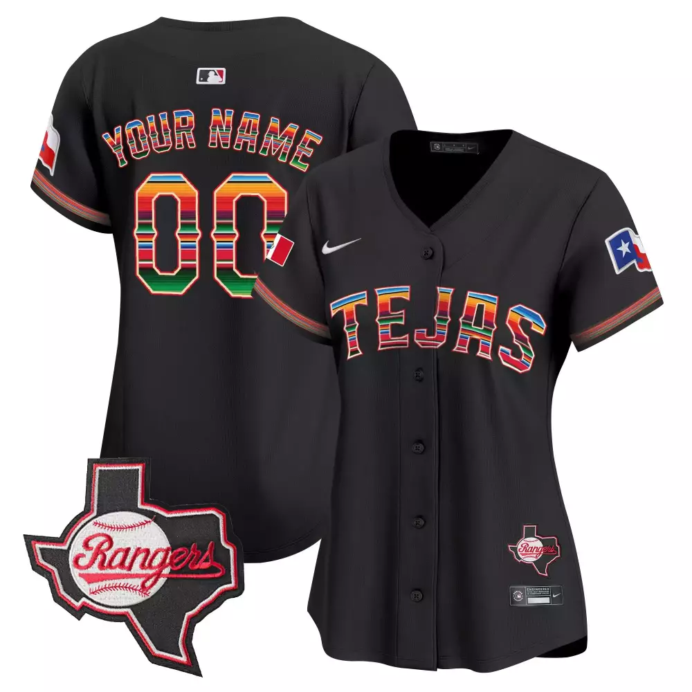 black women texas rangers 2023 world series mexico custom jersey all stitched