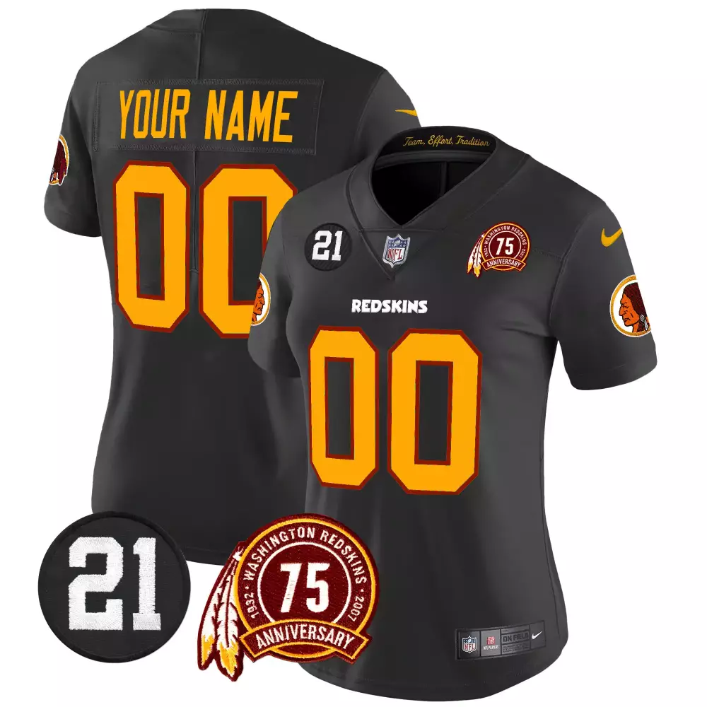 black women washington redskins 75th sean taylor patch vapor limited custom jersey all stitched