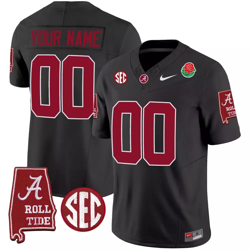 black youth alabama crimson tide nick saban 7x champions patch vapor custom jersey all stitched