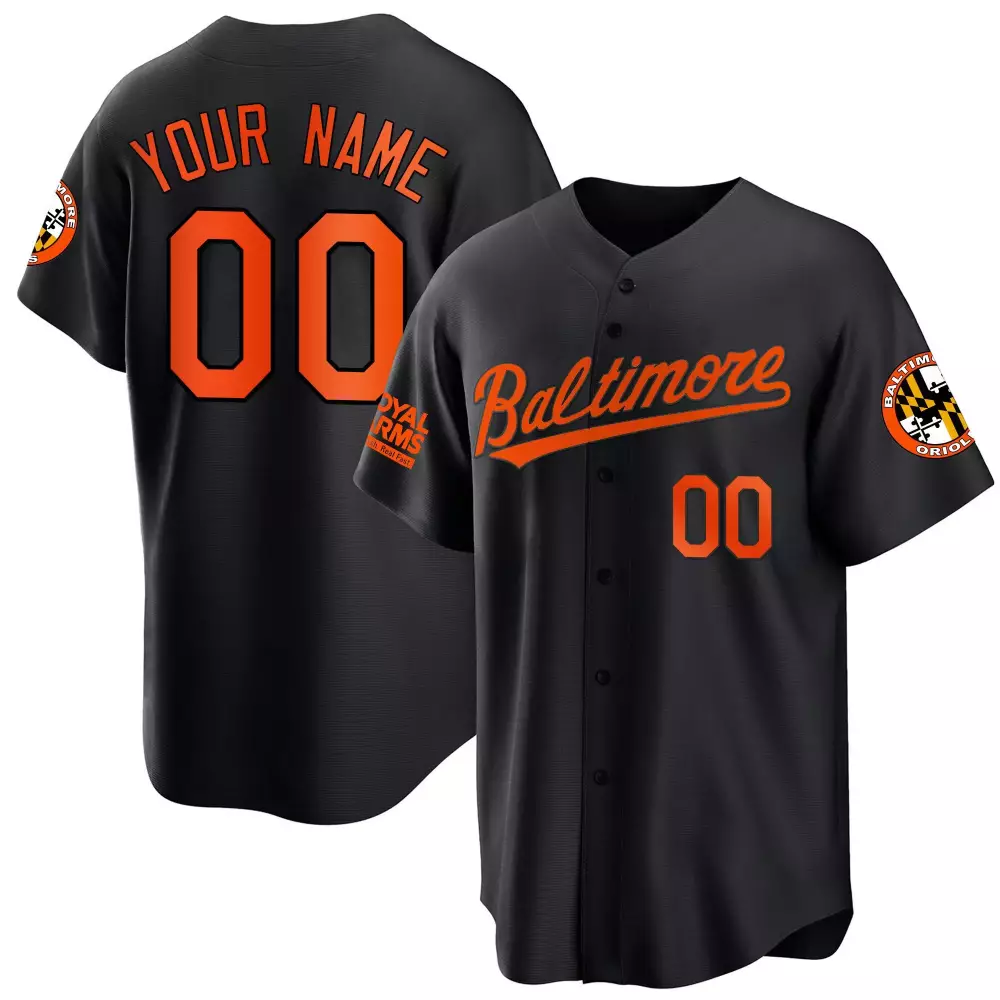 2023 Gold Baltimore Orioles Youth Black Cool Custom Jersey | All Stitched Fan Gear | For Men, Women & Youth