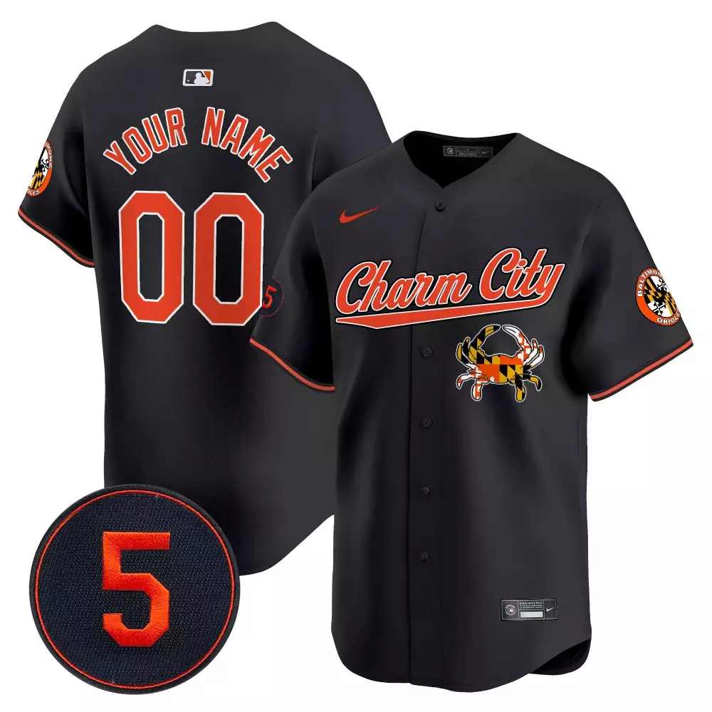 Robinson Patch Vapor Premier Limited Baltimore Orioles Youth Black Jersey V4 | All Stitched Fan Gear | For Men, Women & Youth