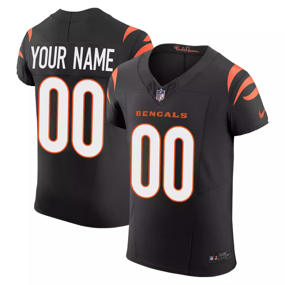 Cincinnati Bengals Youth Black Ohio Patch Vapor Limited Custom Jersey V2 | All Stitched Fan Gear | For Men, Women & Youth