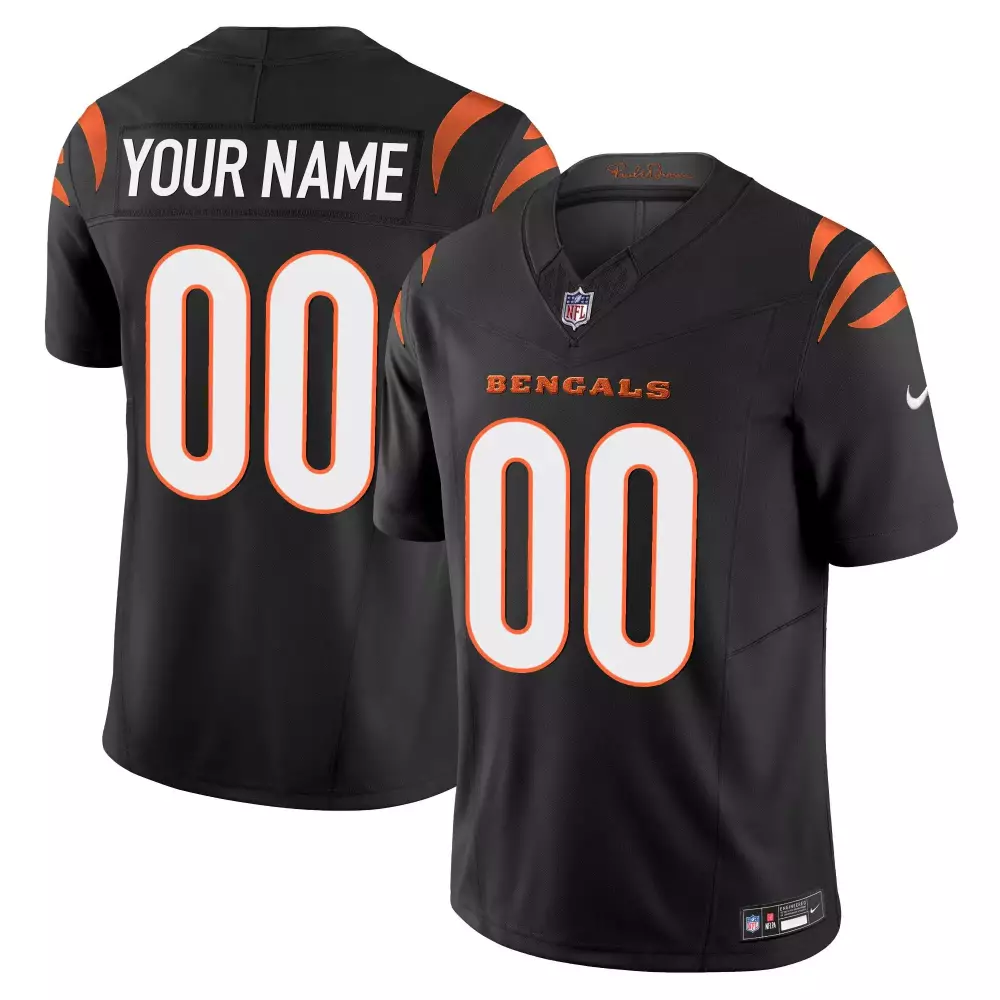 Cincinnati Bengals Youth Black Ohio Patch Vapor Limited Custom Jersey V2 | All Stitched Fan Gear | For Men, Women & Youth