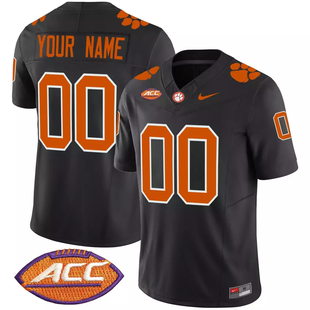black youth clemson tigers vapor limited custom jersey v2 all stitched