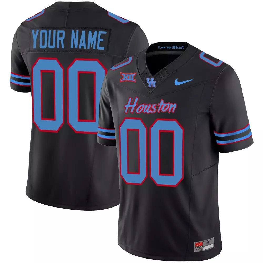 black youth houston cougars 2023 oilers inspired vapor custom jersey v2 all stitched