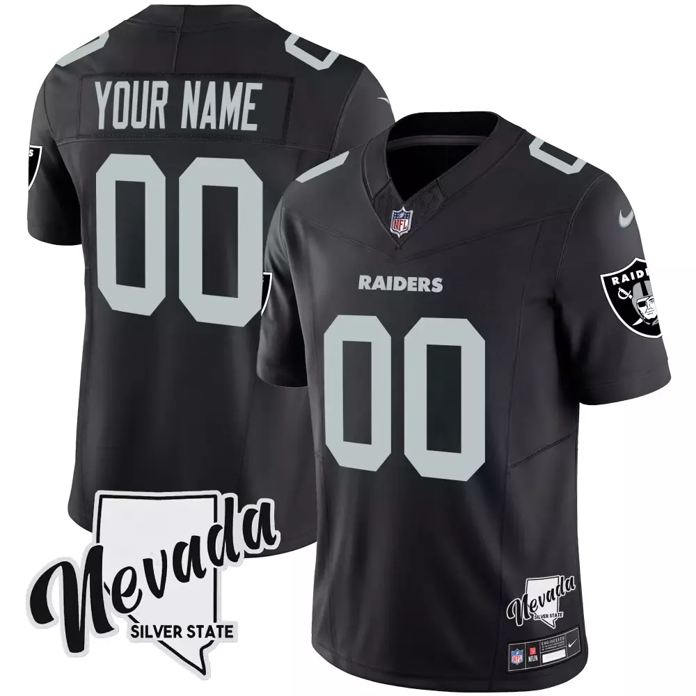 Nevada Raiders 2024 Vapor Jersey | All Stitched Black LXV Edition | For Men, Women & Youth