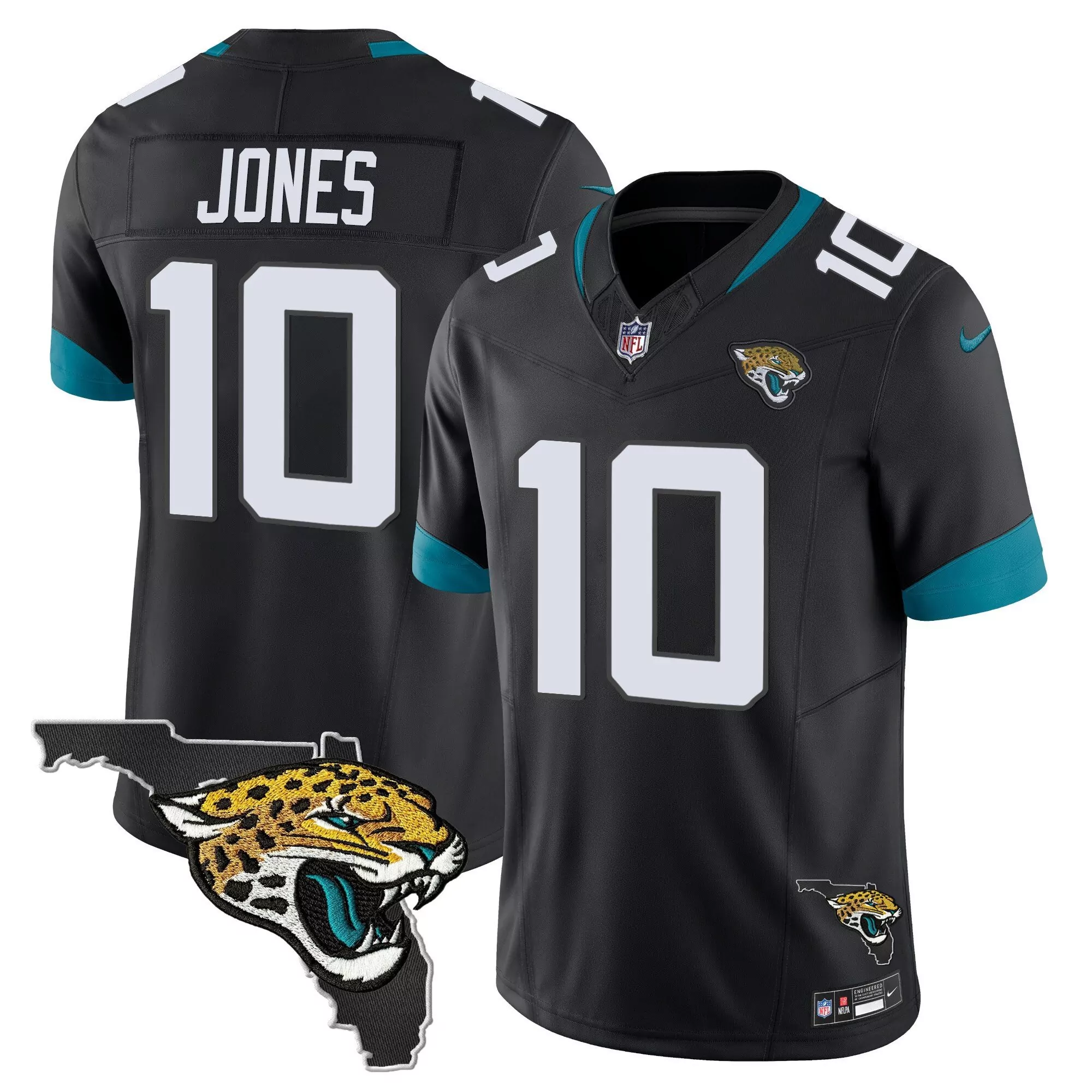 black youth mac jones jacksonville jaguars florida patch vapor jersey all stitched