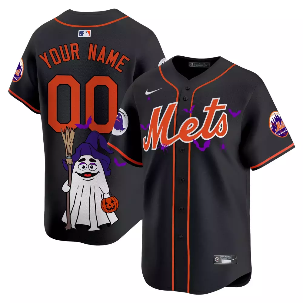 New York Mets Grimace Halloween Jersey | Black Vapor Premier Limited Edition | Custom Printed Fan Gear | For Men, Women & Youth